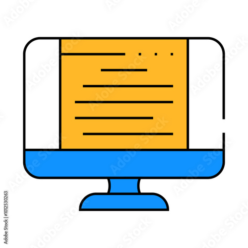 document of operating system line icon vector. document of operating system sign. isolated symbol illustration