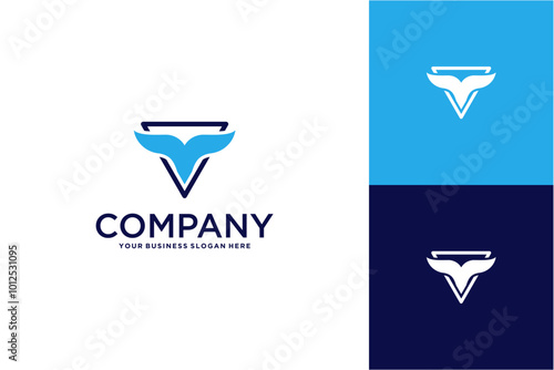 whale logo design