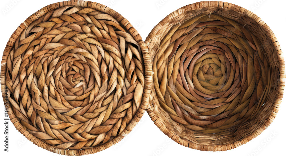 Obraz premium Open woven basket with lid