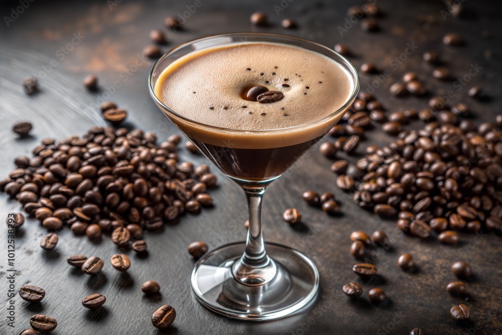 custom made wallpaper toronto digitalEspresso martini with coffee beans on dark background