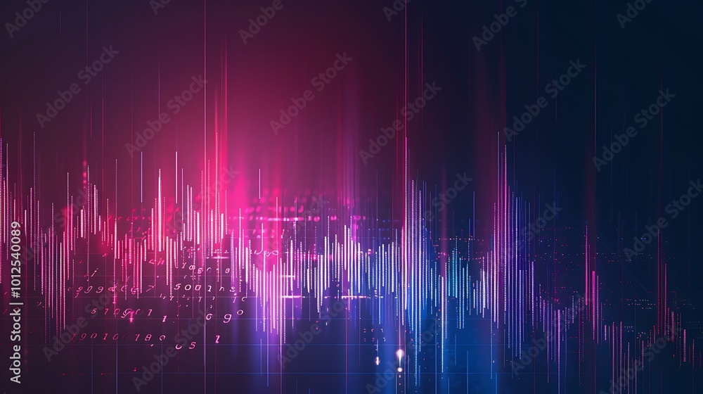 Digital Glitch: Abstract Neon Lines and Data Digital Glitch: Abstract Neon Lines and Data