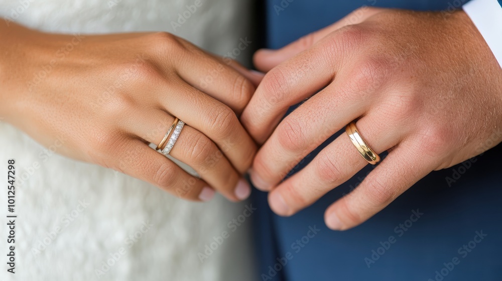 This image beautifully captures a couple's hands adorned with stunning wedding rings, symbolizing love, commitment, and the journey of a lifetime together. This image beautifully captures a couple's hands adorned with stunning wedding rings, symbolizing love, commitment, and the journey of a lifetime together.