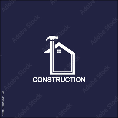 Vector illustration of construction, home improvement logo