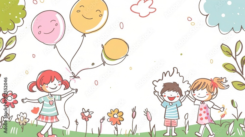 Children's Day Simple Hand Drawn Background - a charming and festive visual. The simple hand drawn backdrop for Children's Day is full of joy and creativity Children's Day Simple Hand Drawn Background - a charming and festive visual. The simple hand drawn backdrop for Children's Day is full of joy and creativity