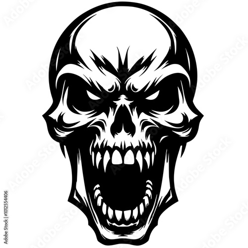 Skull Anger Expression