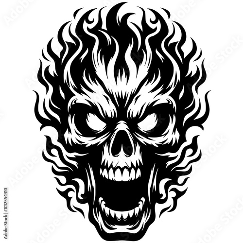 Skull Anger Expression