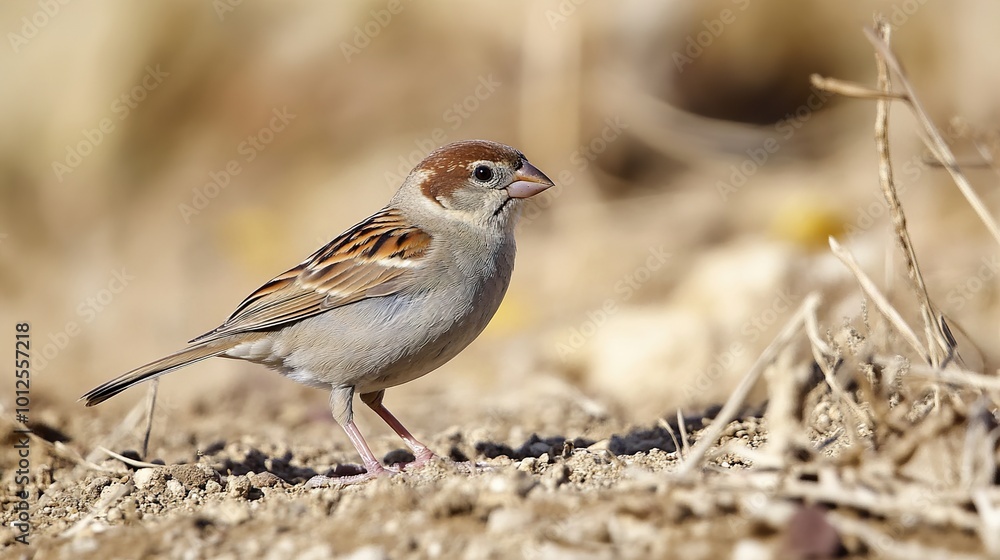 Close Up of a Sparrow Standing on the Ground Close Up of a Sparrow Standing on the Ground