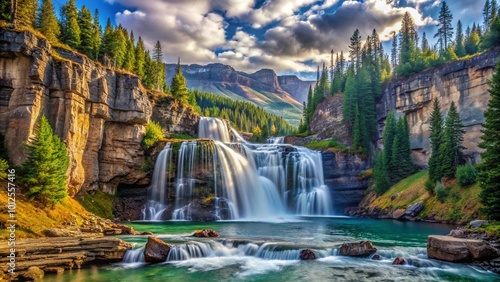 Fototapeta Naklejka Na Ścianę i Meble -  waterfall in the mountains