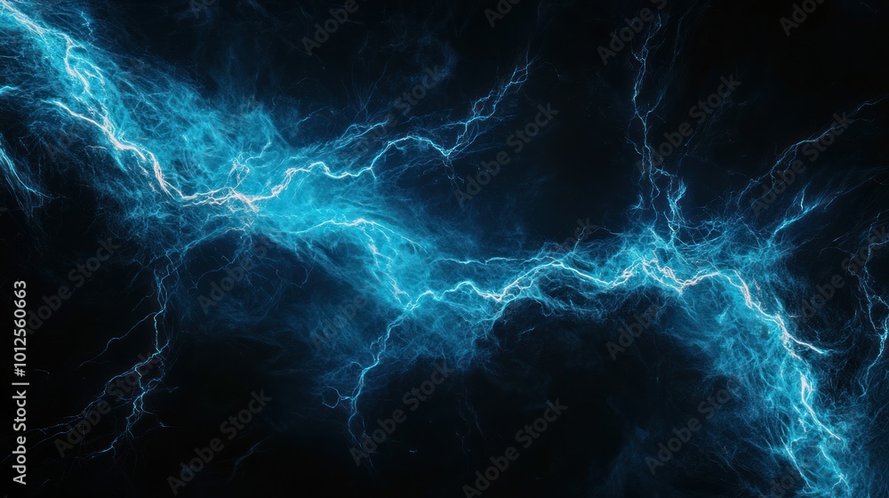 Abstract Blue Lightning Abstract Blue Lightning