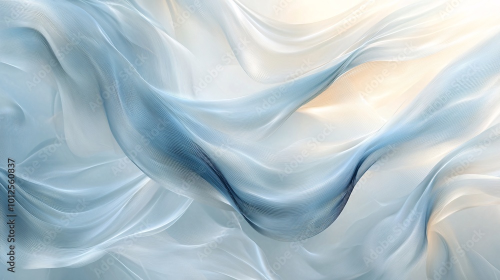 Obraz premium Abstract blue waves on soft background