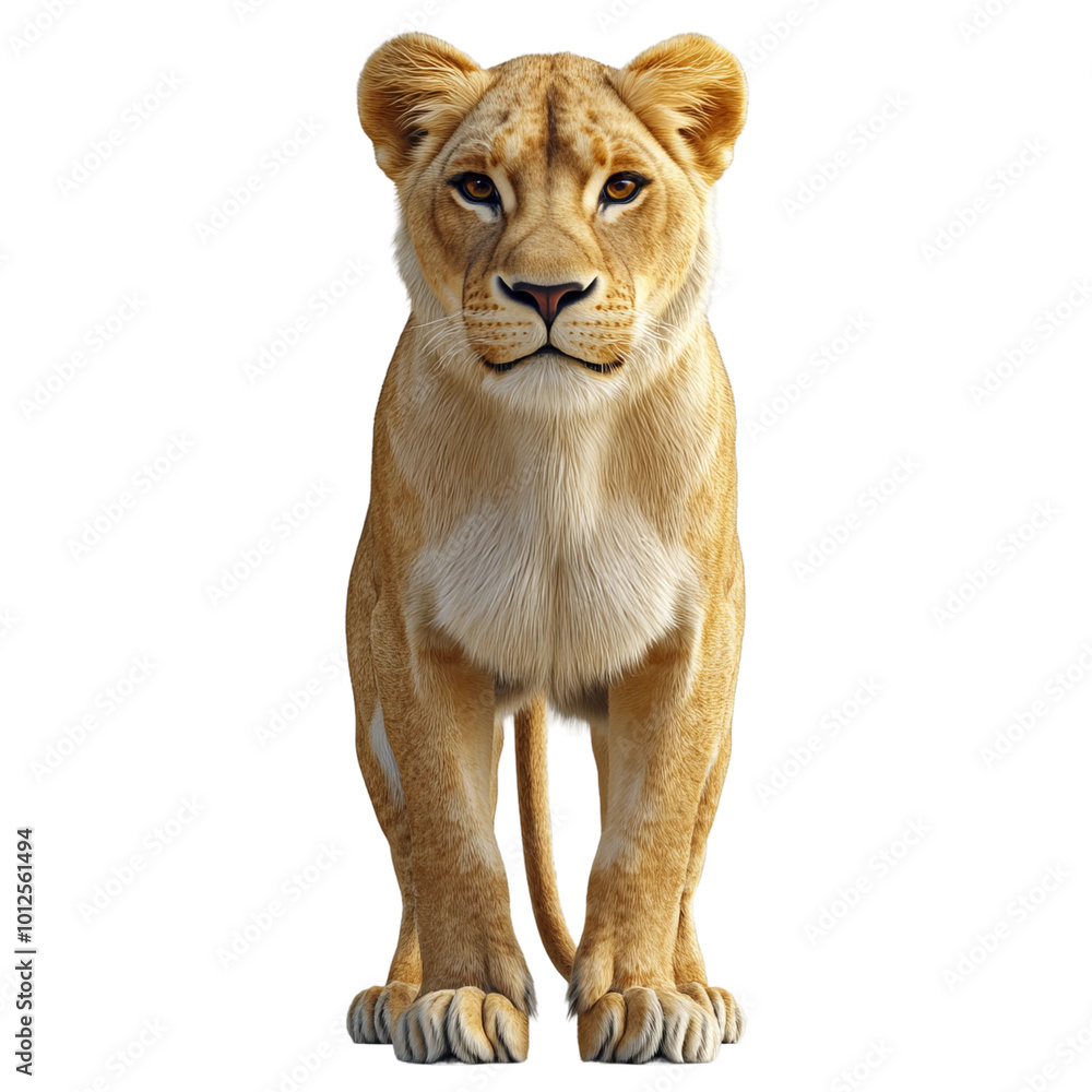 Obraz premium Female lion whole body 3d
