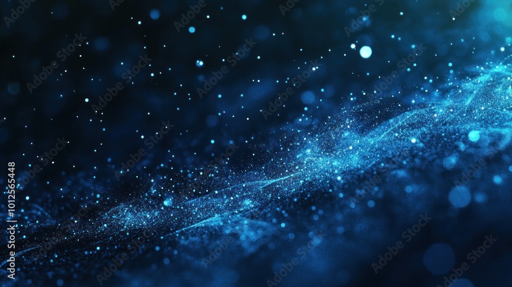Abstract Blue Glowing Particles Abstract Blue Glowing Particles