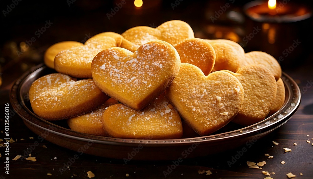 Heart-shaped cookies Heart-shaped cookies