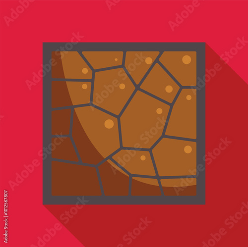 Square icon showing dry soil texture representing drought and dehydration