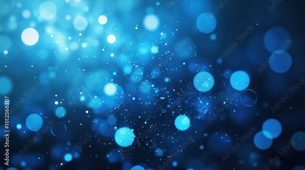 Obraz premium Abstract Blue Bokeh Background