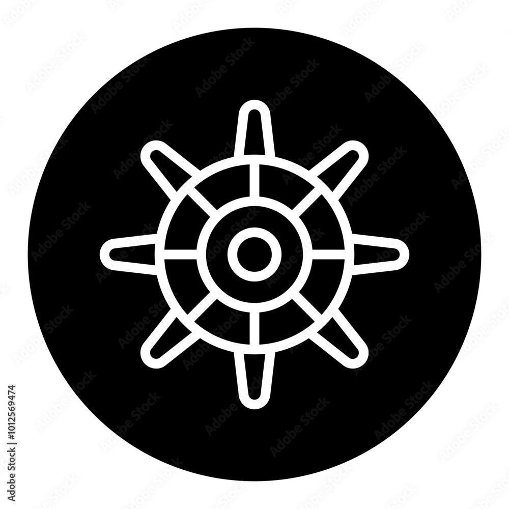Obraz premium Ship Wheel Vector Icons