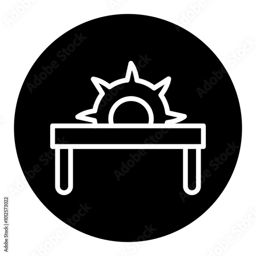 Table Saw Vector Icons