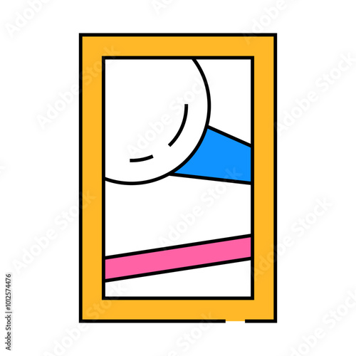 contemporary art museum exhibit line icon vector. contemporary art museum exhibit sign. isolated symbol illustration