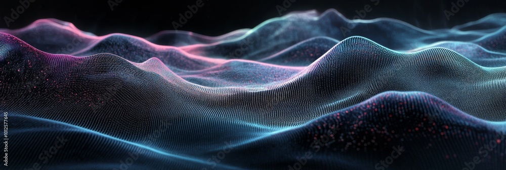 Obraz premium Digital Background for Technology: Versatile Design Featuring AI, Data, Audio, and Graphics Elements