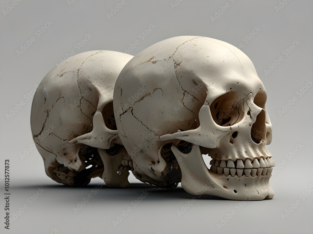 Anatomically accurate human skull medical model . ai generated Anatomically accurate human skull medical model . ai generated