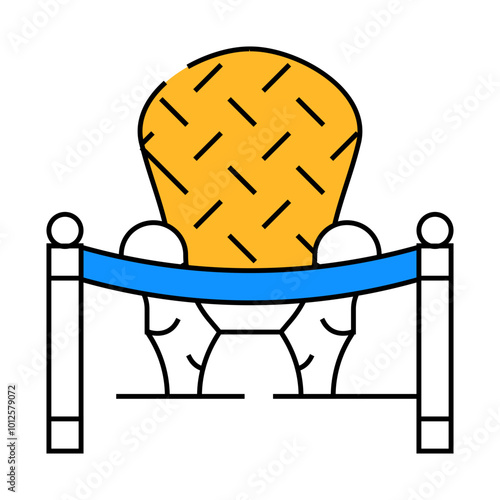 furniture museum exhibit line icon vector. furniture museum exhibit sign. isolated symbol illustration
