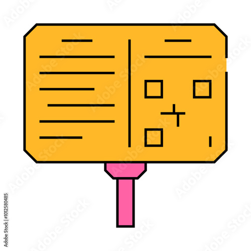 annotation plate museum exhibit line icon vector. annotation plate museum exhibit sign. isolated symbol illustration
