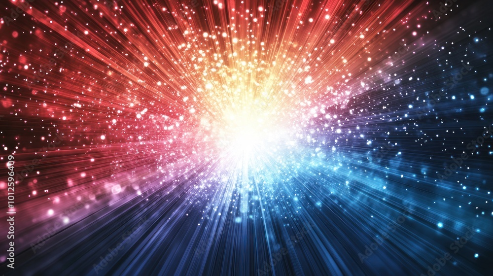 Obraz premium Abstract Colorful Light Burst