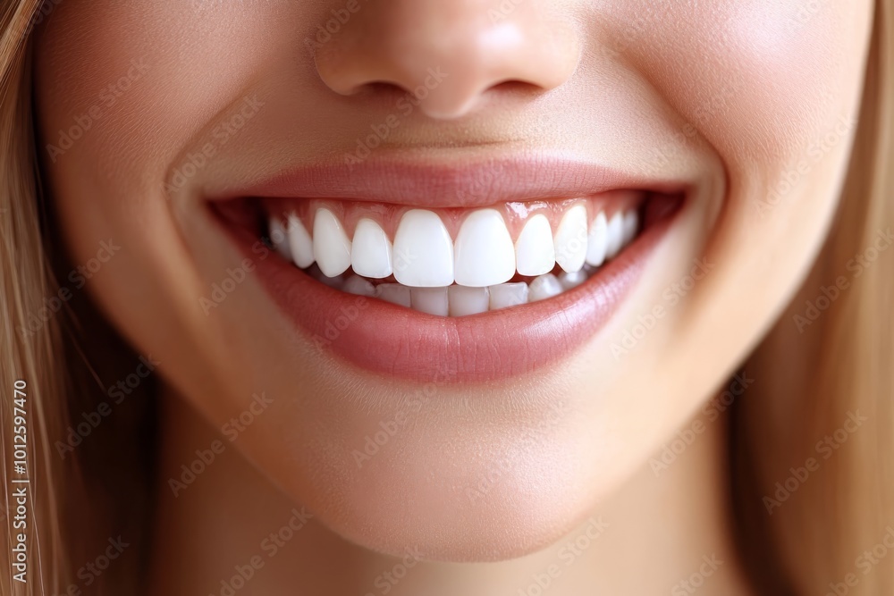 Beautiful Smile with White Teeth Close Up Beautiful Smile with White Teeth Close Up