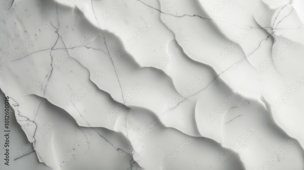 Naklejka premium Elevate your space with a natural white marble texture, perfect for a luxurious wallpaper or interior design aesthetic. This highres stone tile creates a stunning backdrop.