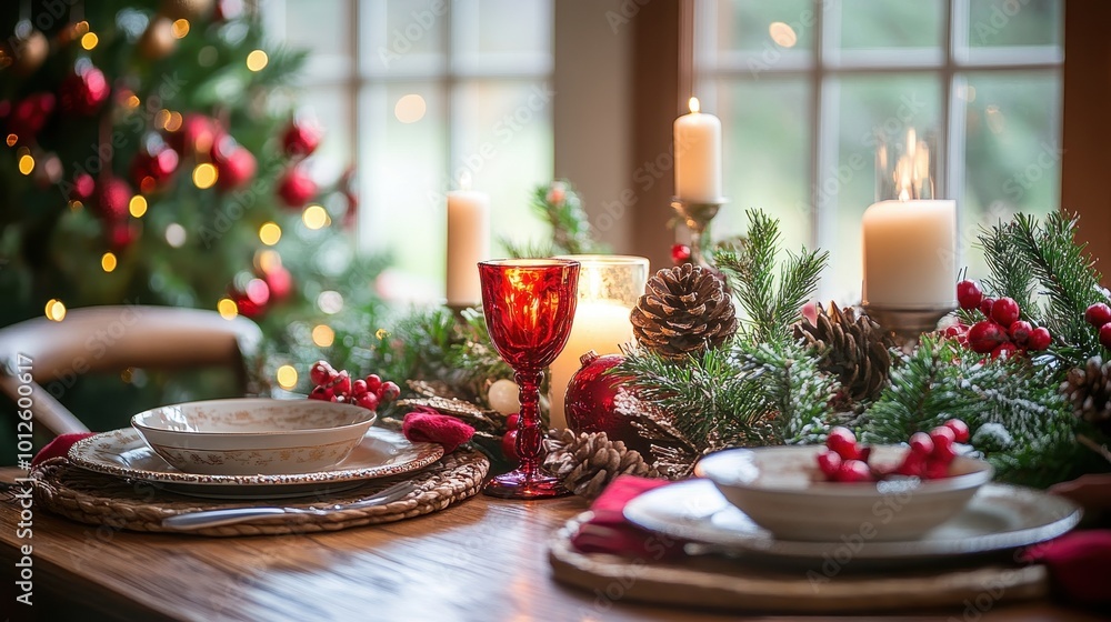 Christmas dinning table windowsill furniture candle. Christmas dinning table windowsill furniture candle.