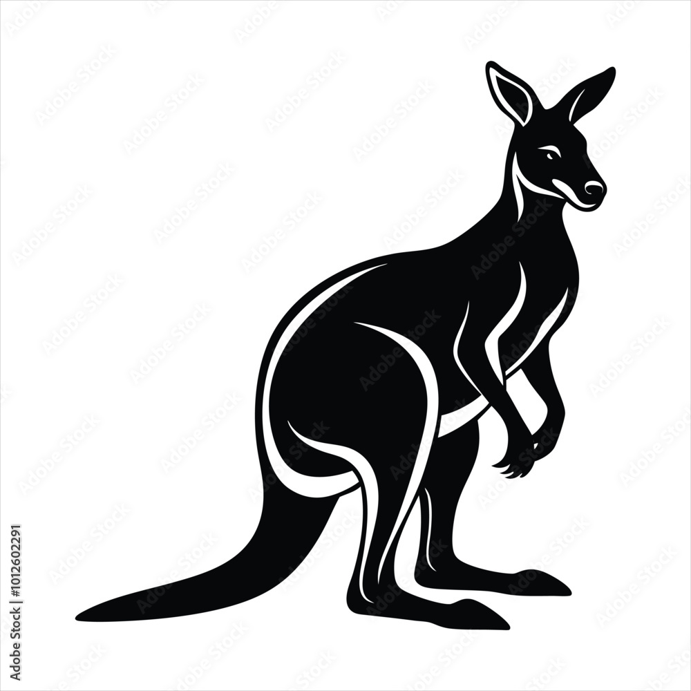 Kangaroo silhouette vector Kangaroo silhouette vector