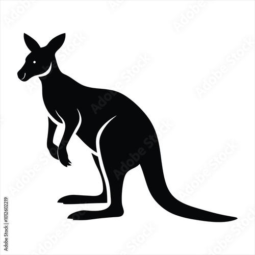 Kangaroo silhouette vector