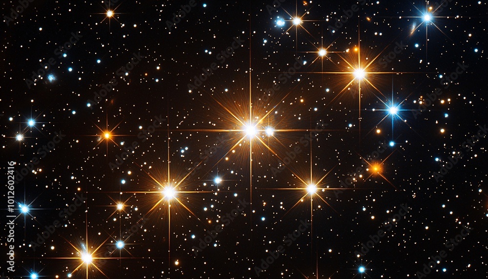 Obraz premium Brilliant Stars Illuminating the Night Sky in High-Resolution Galaxy Photograph