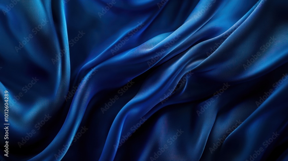 Fototapeta premium Blue Silk Fabric Abstract Texture