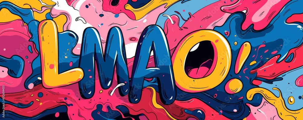 Obraz premium Fun pop art background with text 