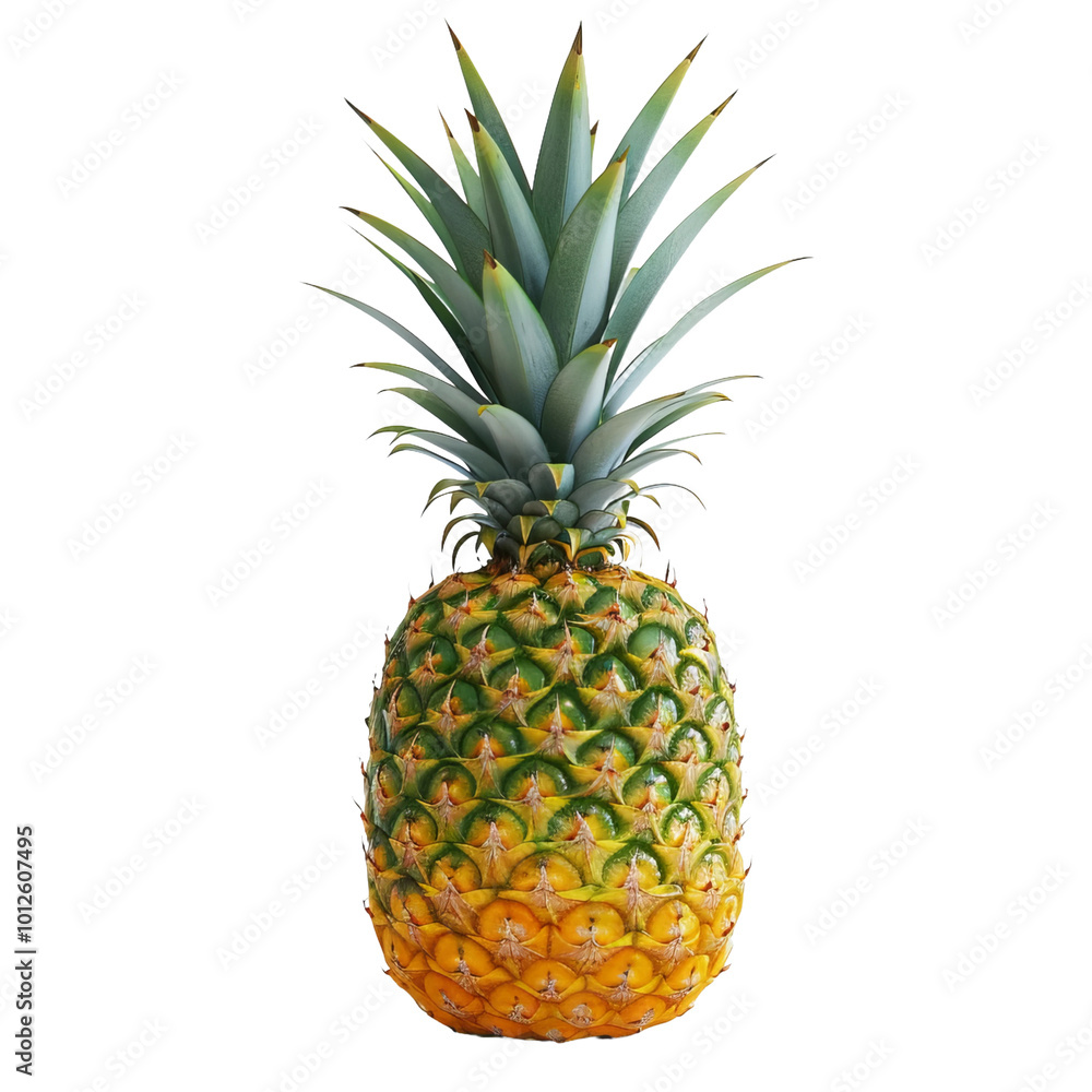 Fototapeta premium pineapple with a solid white backround