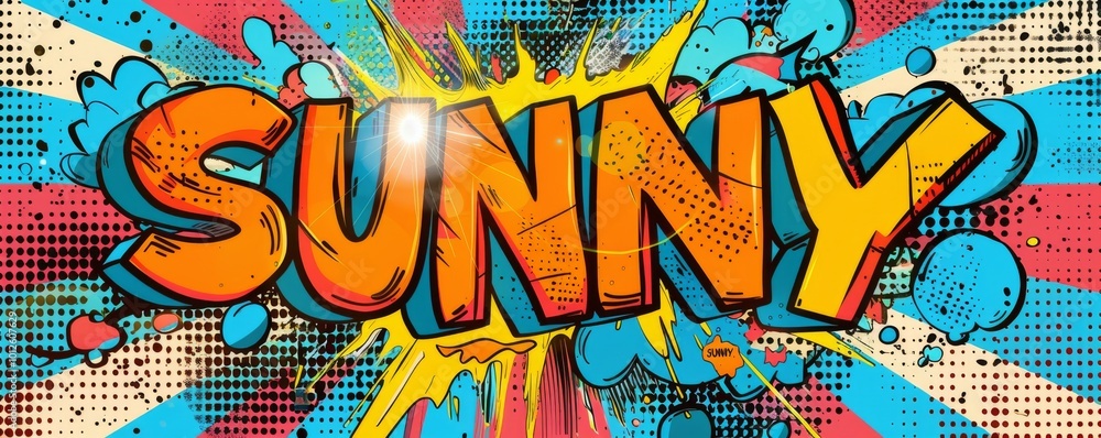 Fototapeta premium Abstract pop art background featuring 