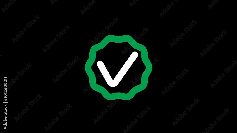 Motion graphic green check mark Motion graphic green check mark