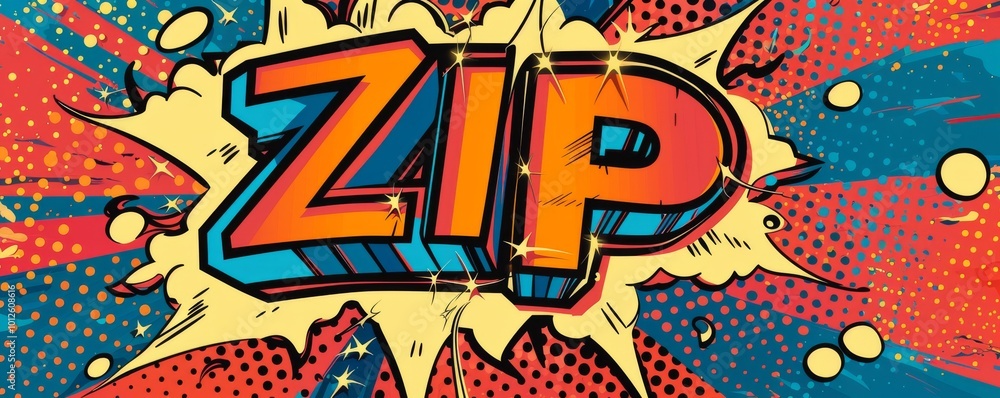 Fototapeta premium Exciting pop art background with