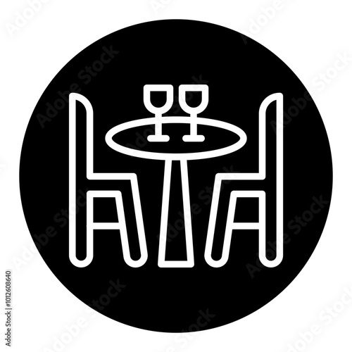 Romantic Dinner Vector Icons