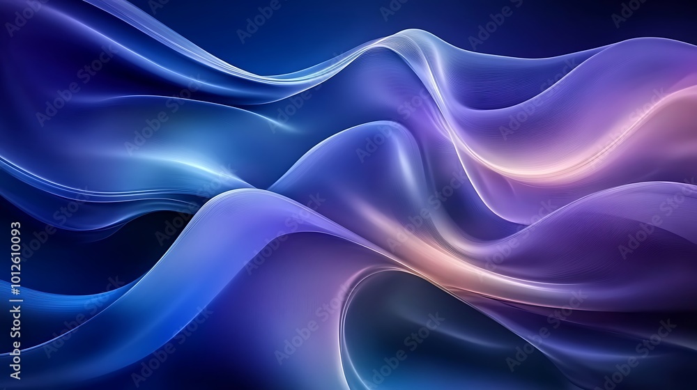 Abstract Swirling Blue and Purple Waves Abstract Swirling Blue and Purple Waves