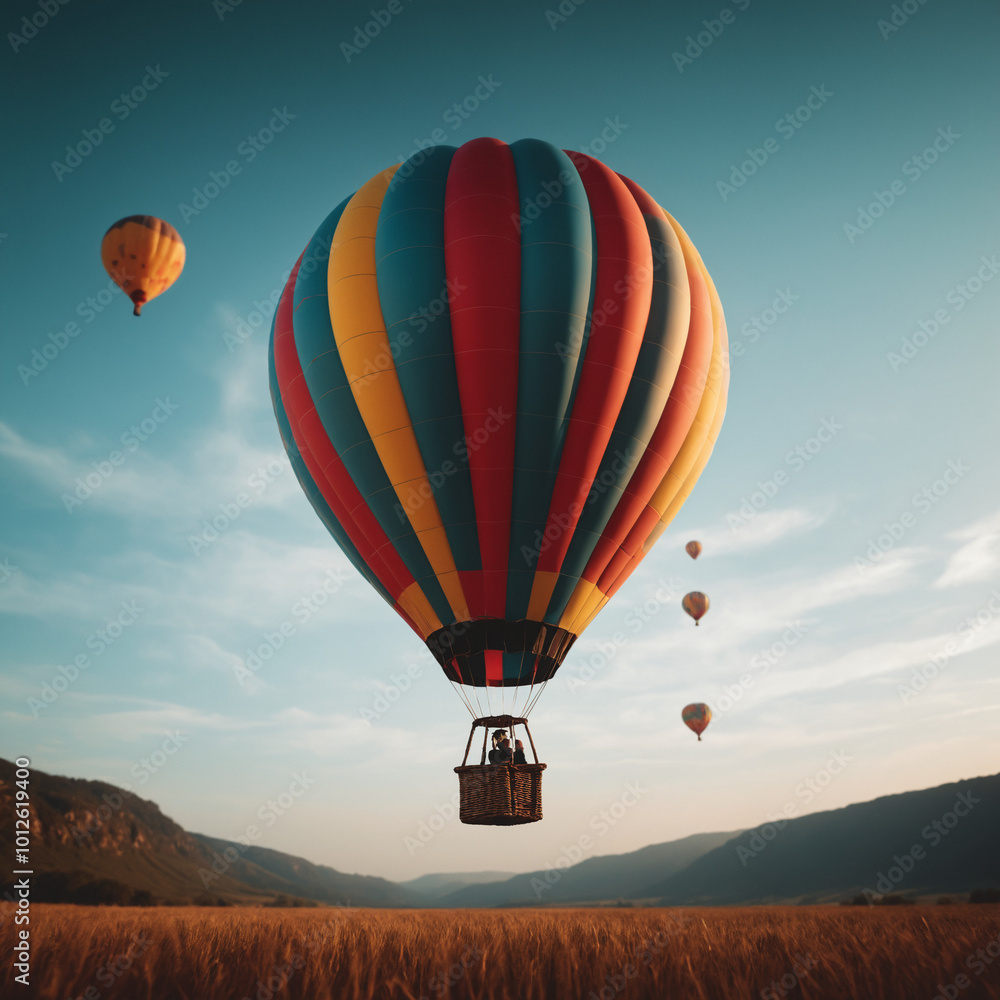 Fototapeta premium hot air balloon in the sky
