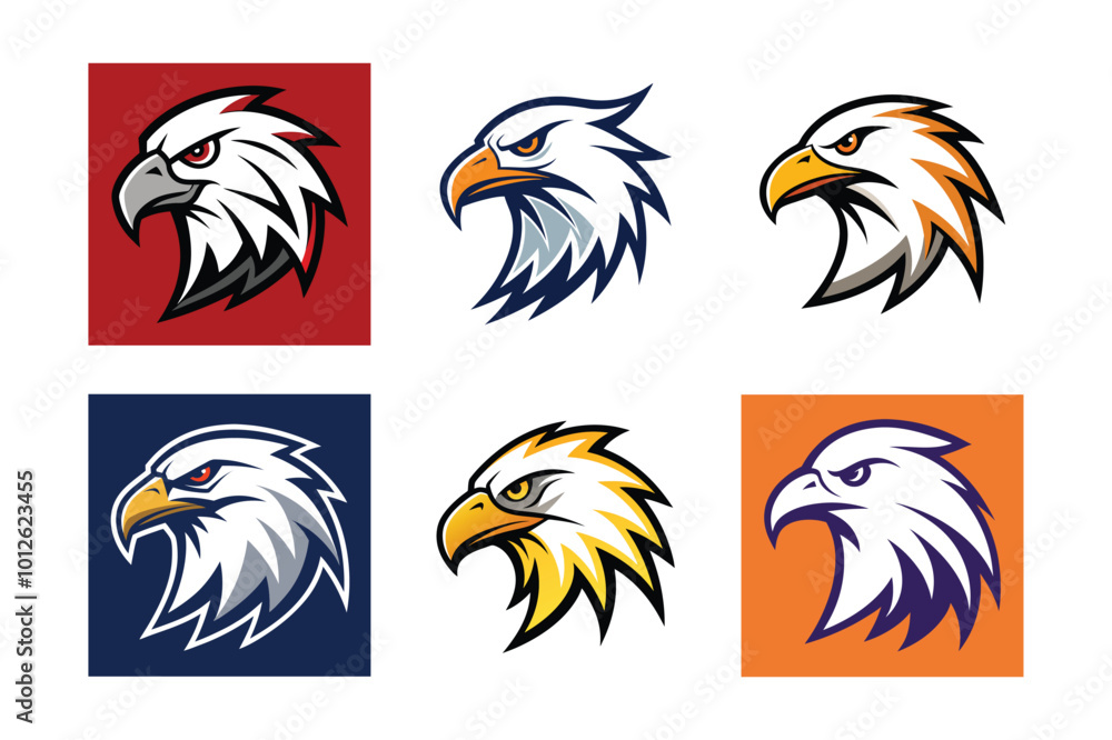 Fototapeta premium 6 difference eagle head crative logo to vector art