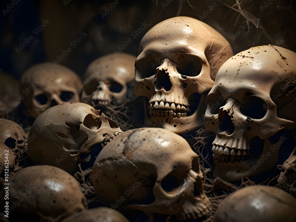 An actor holding a skull represents the tragedy of Hamlet. ai generated An actor holding a skull represents the tragedy of Hamlet. ai generated