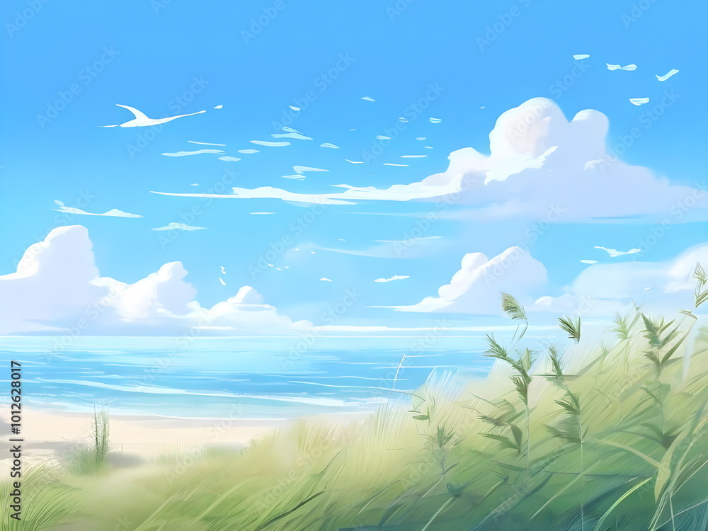 Fototapeta premium View with Gentle and Cool Breeze