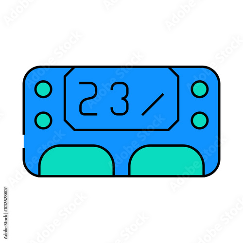 digital body fat meter line icon vector. digital body fat meter sign. isolated symbol illustration