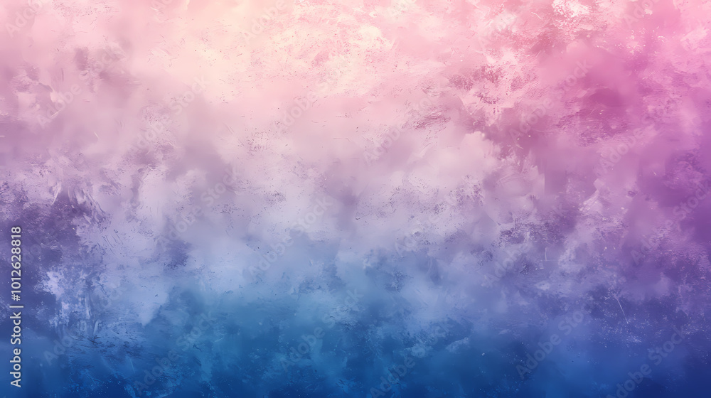 Obraz premium Muted gradient backdrop featuring gentle transitions between pastel blues and purples with a grainy, vintage feel. Gradient Art. Illustration
