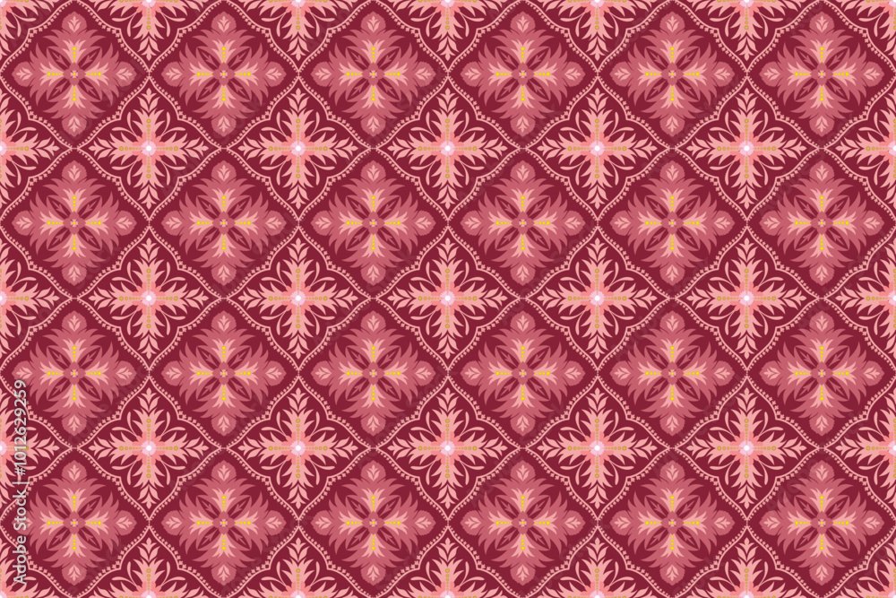 Seamless purple floral damask pattern. Seamless purple floral damask pattern.