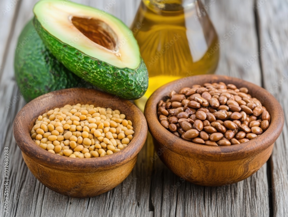 Naklejka premium Healthy Fats for Managing Triglyceride Levels