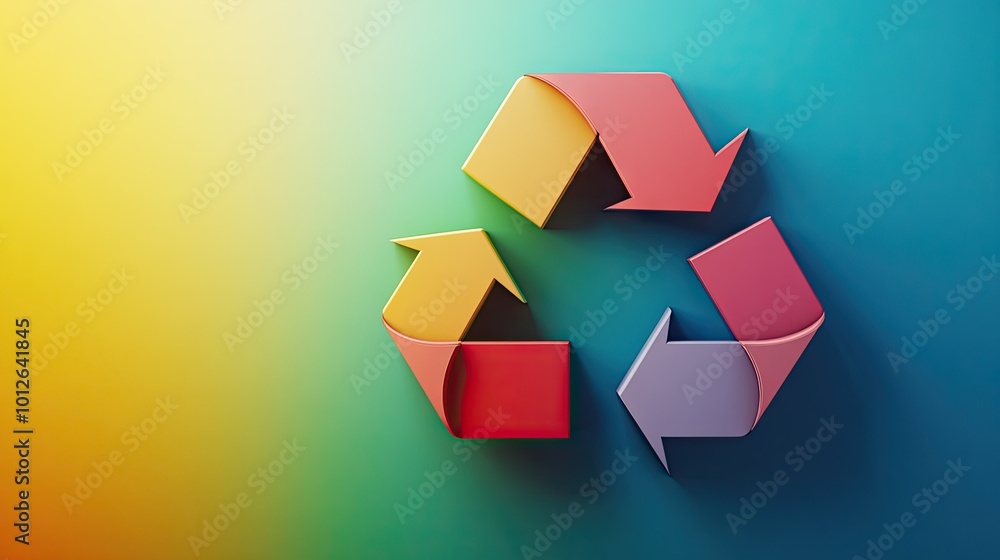 A vibrant, three-dimensional representation of the recycle symbol with arrows, symbolizing active participation in sustainability and environmental stewardship. A vibrant, three-dimensional representation of the recycle symbol with arrows, symbolizing active participation in sustainability and environmental stewardship.
